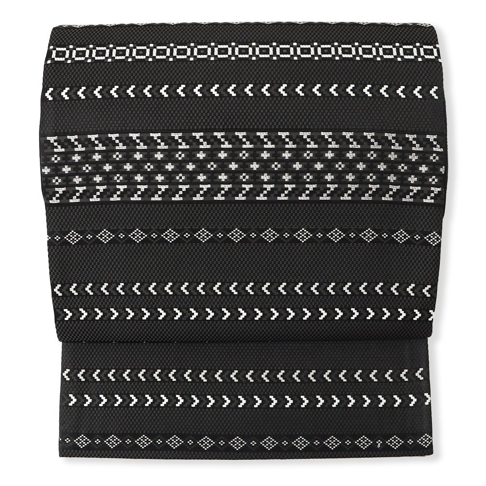 新品 仕立て上がり博多袋帯（幾何横段）【協和織工場】