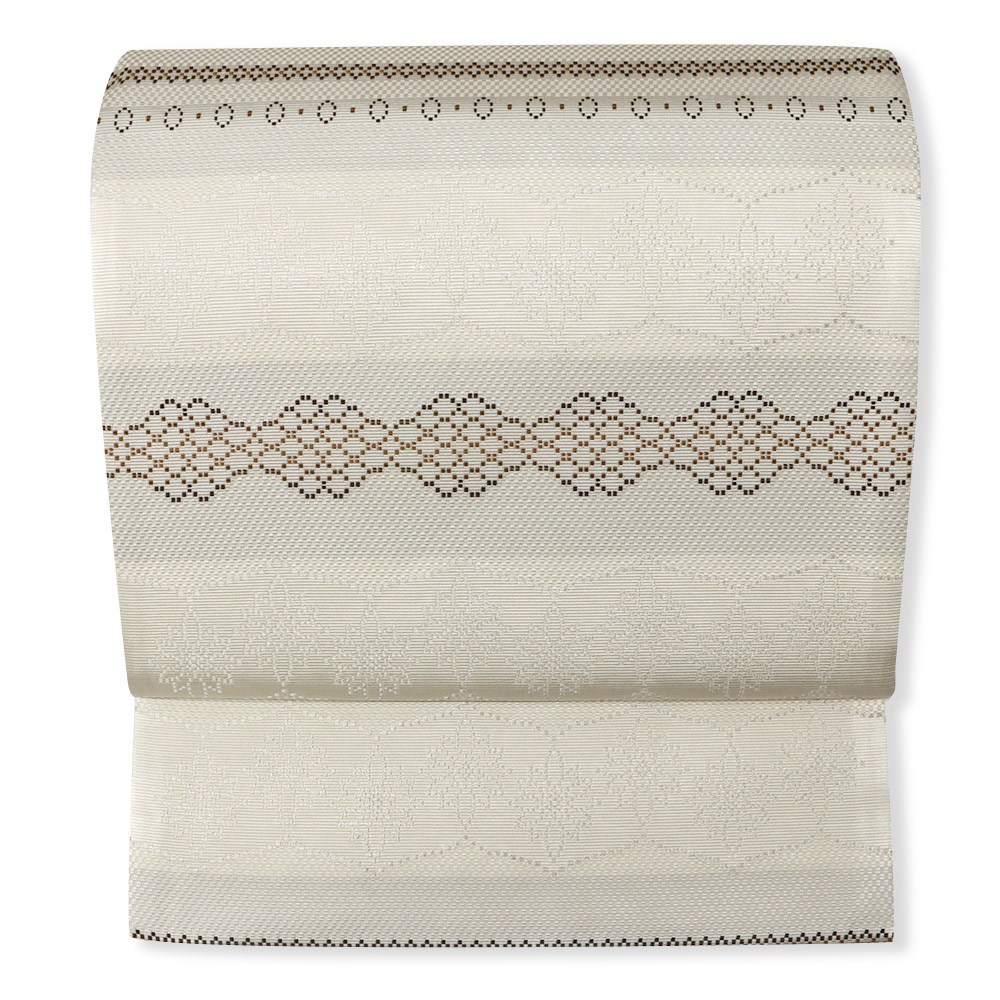 新品 仕立て上がり博多袋帯（花横段）【協和織工場】