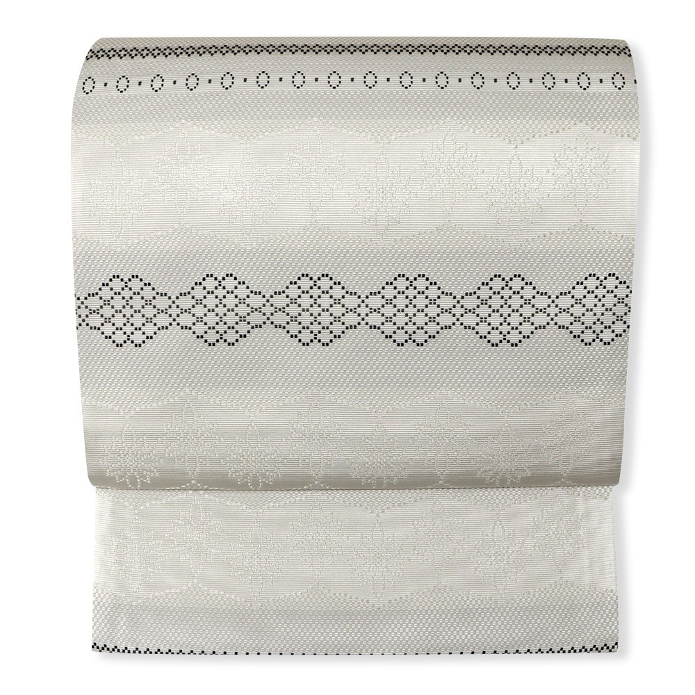 新品 仕立て上がり博多袋帯（花横段）【協和織工場】