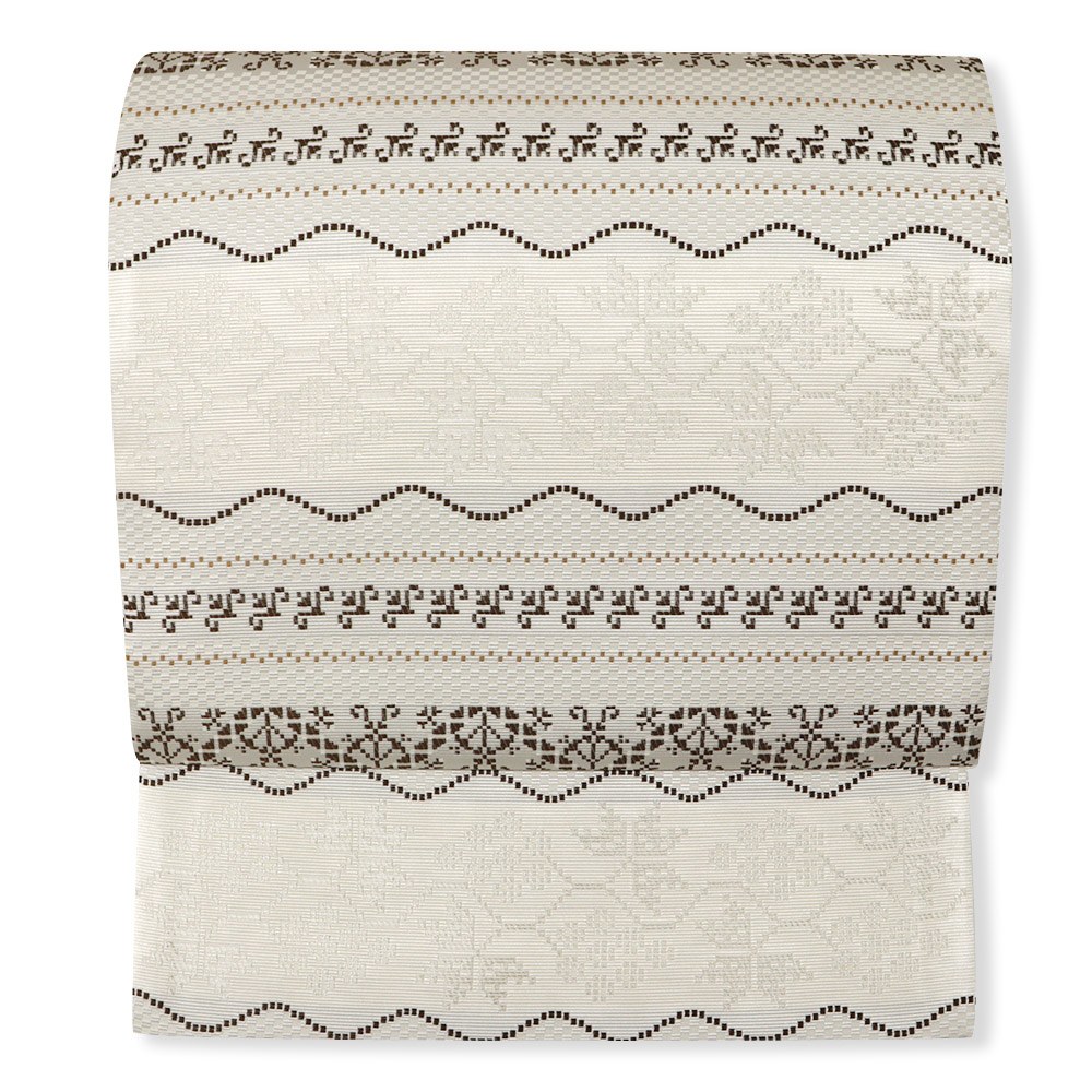 新品 仕立て上がり博多袋帯（葡萄横段）【協和織工場】