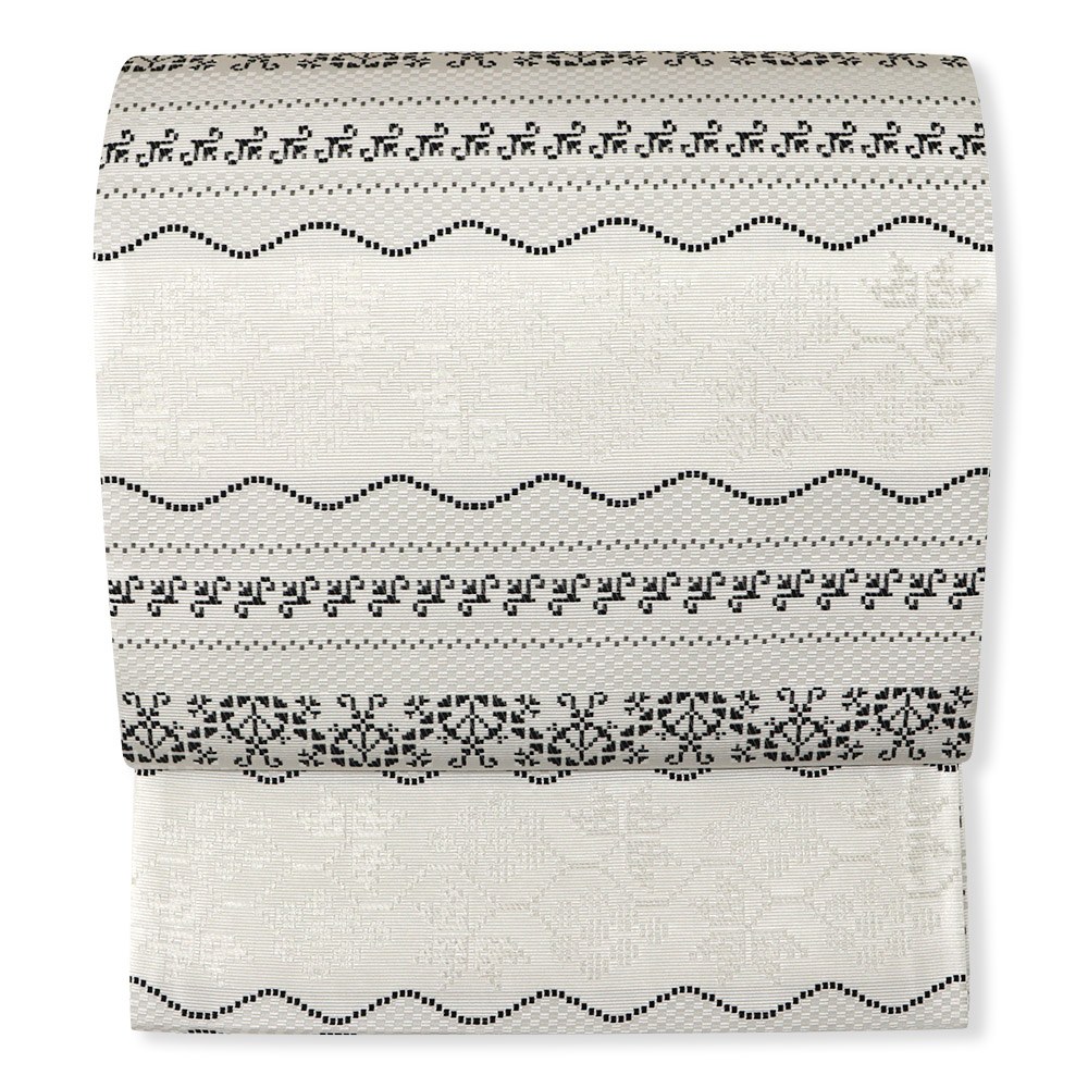 新品 仕立て上がり博多袋帯（葡萄横段）【協和織工場】