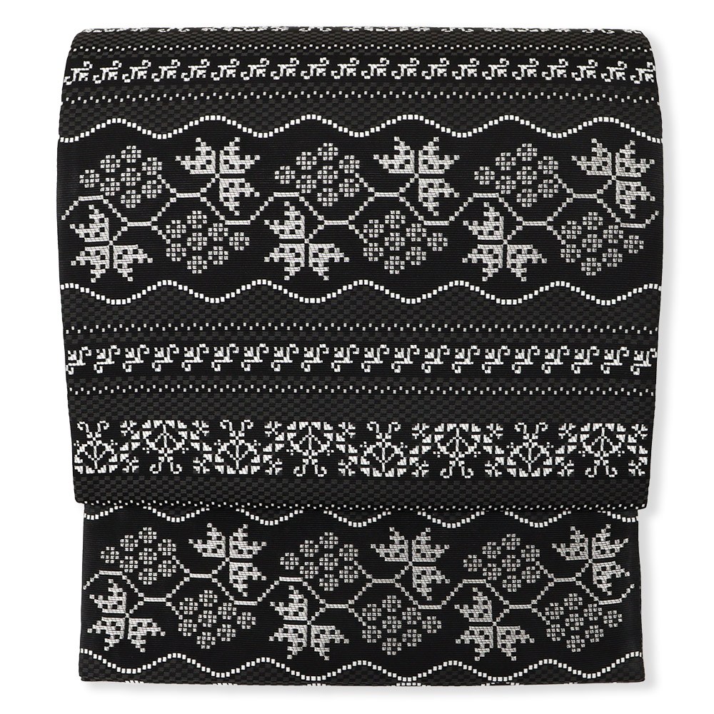 新品 仕立て上がり博多袋帯（葡萄横段）【協和織工場】