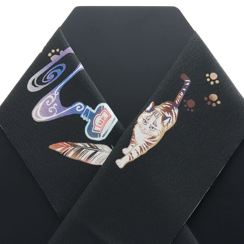 シルジェリー半衿 (猫の手紙)『hitoshio』【ブンラク】