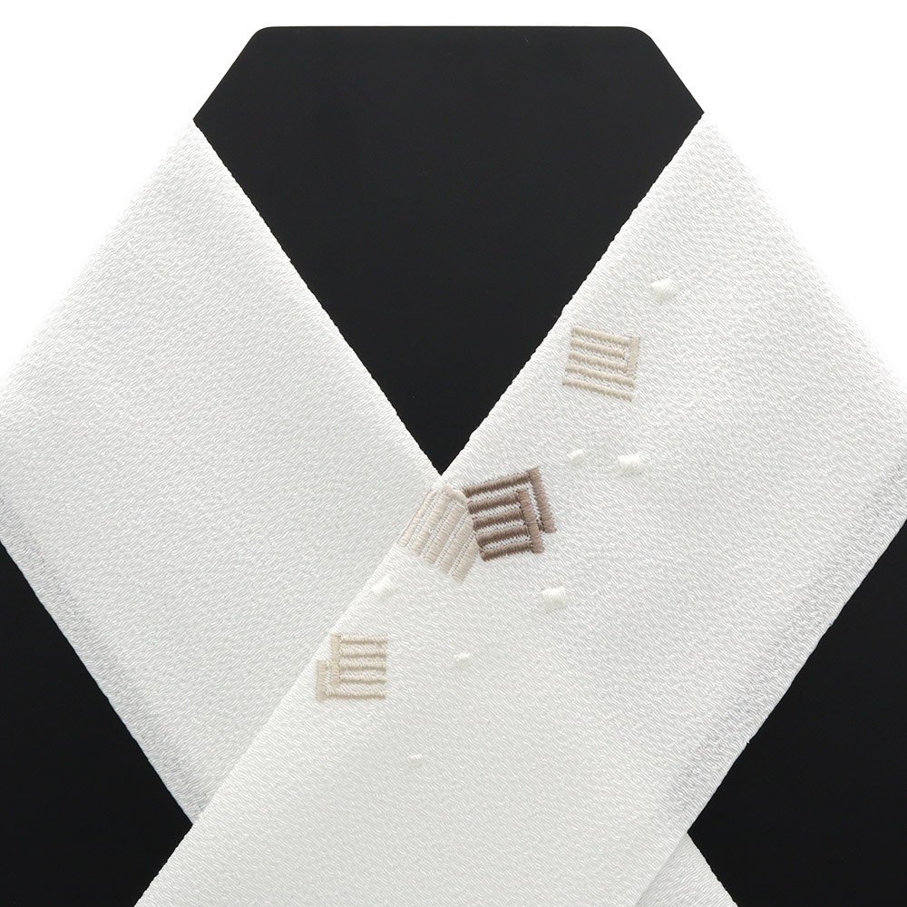 ワンポイント刺繍半衿（源氏香）【いち利モールオリジナル】