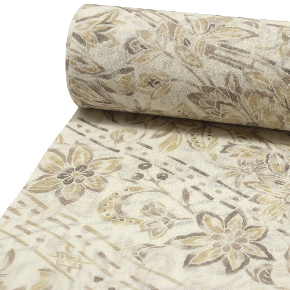 洗える夏襦袢（花斜段）【東レ爽竹】