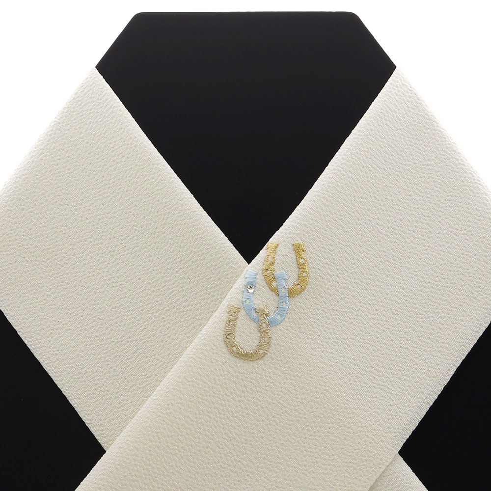 ワンポイント刺繍半衿（馬）【銀座いち利オリジナル】