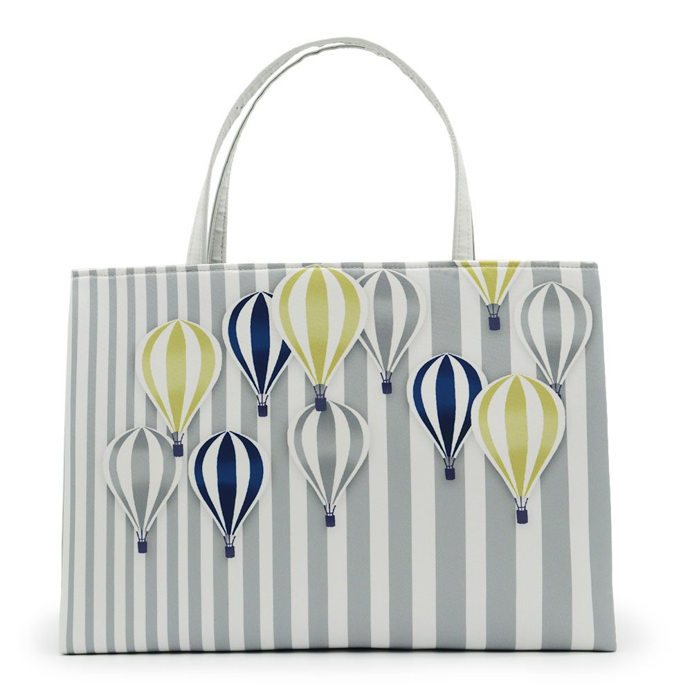 和装トートバッグ（ストライプバルーン）【召しませ花】