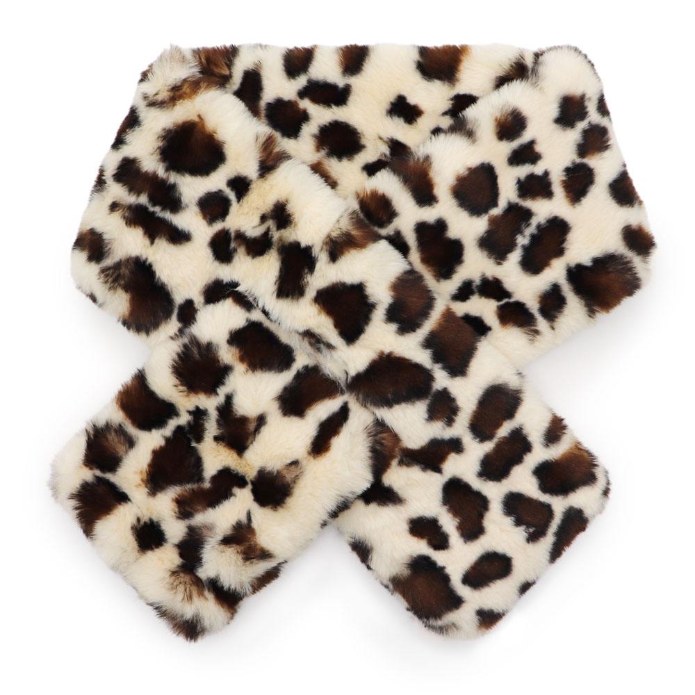 差し込みフェイクファーティペット（レオパード）