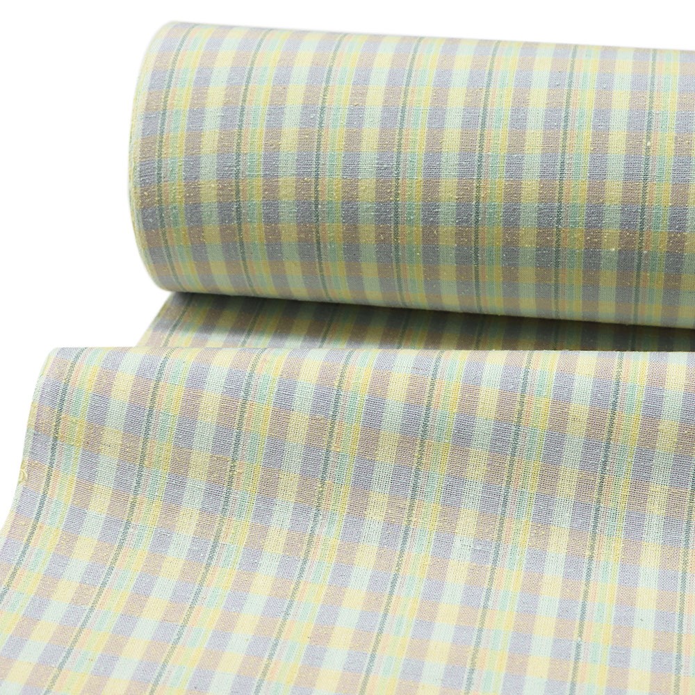 米沢紬（格子）『のぞみ』【花咲季工房】