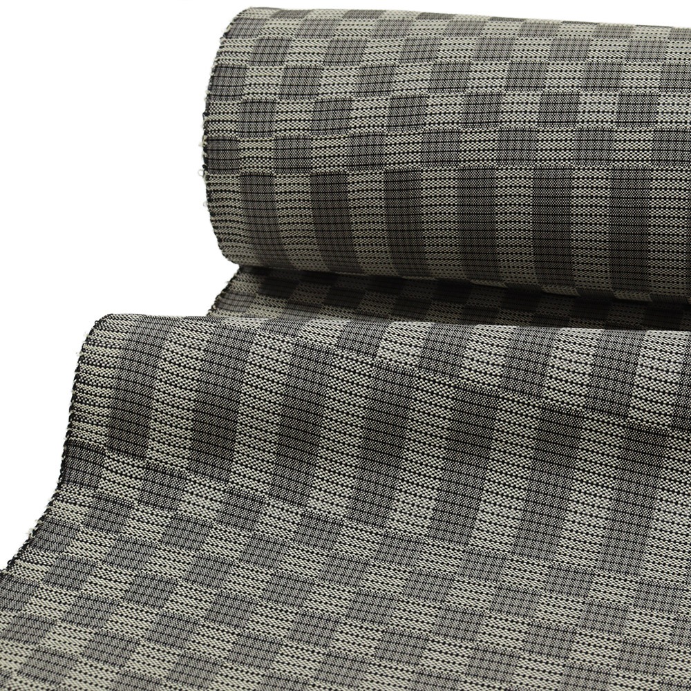 米沢紬（市松）『錦彩』