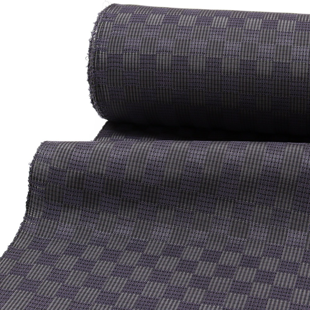 米沢紬（市松）『錦彩』