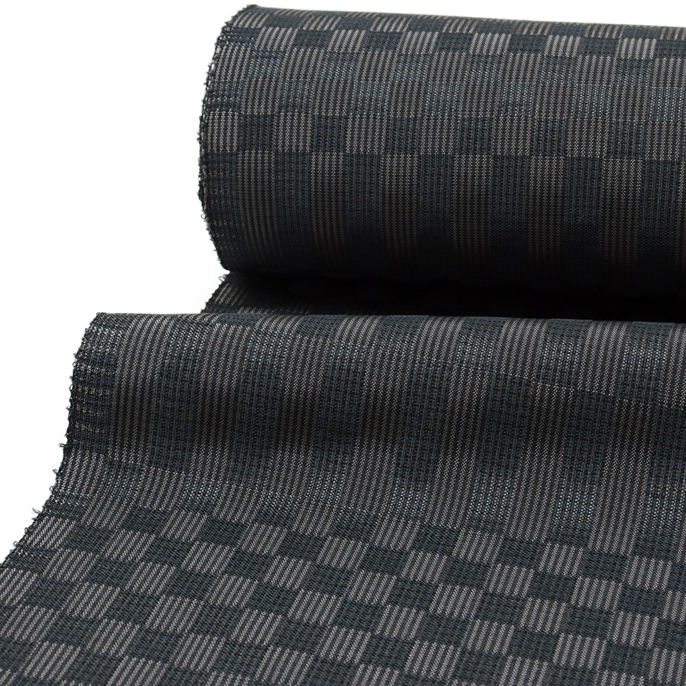 米沢紬（市松）『錦彩』