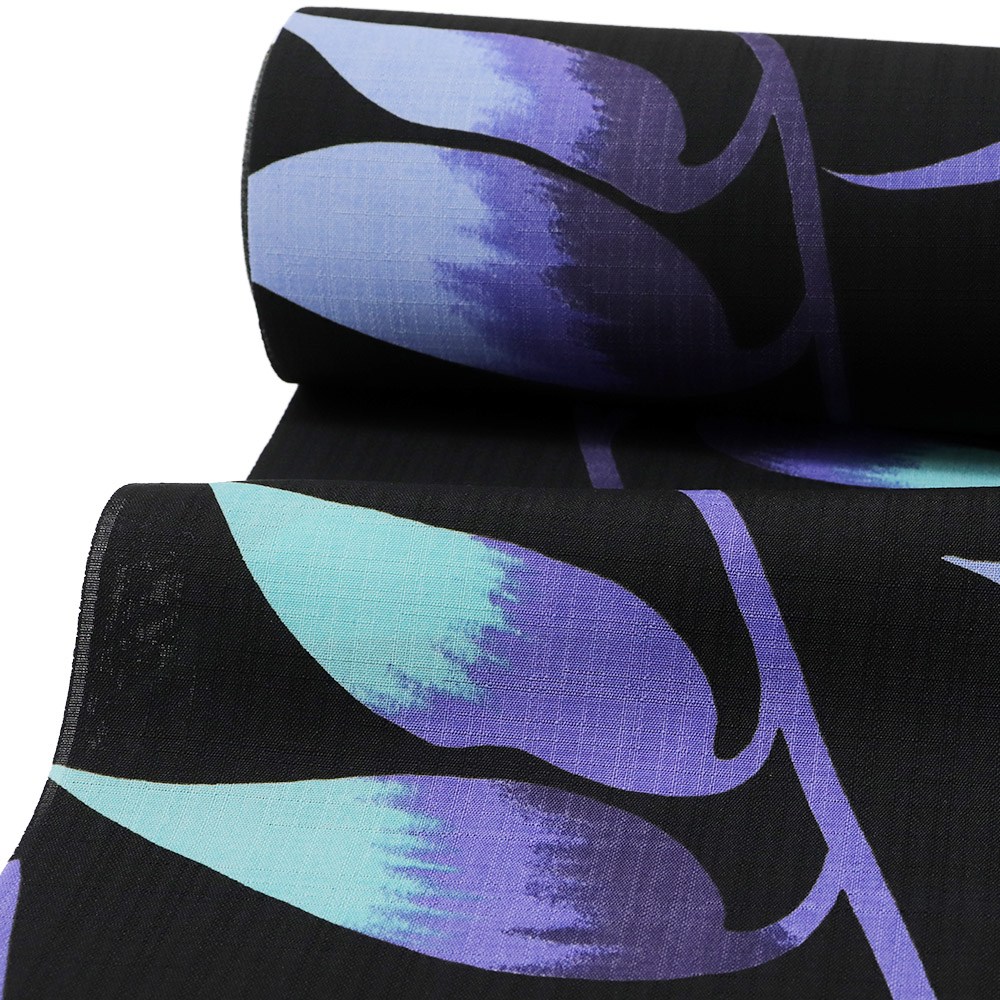 洗える着物（露草）『加賀友禅浴衣図案』【東レセオα】