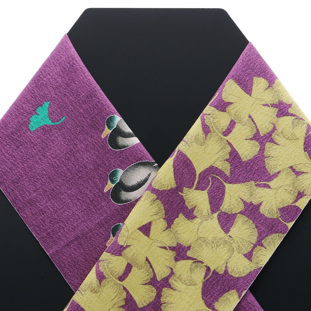 シルジェリー半衿 （鴨脚）『hitoshio』【ブンラク】