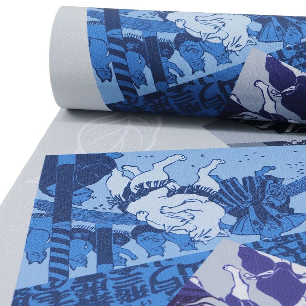 洗える夏長襦袢（大江戸キャット）【撫松庵】