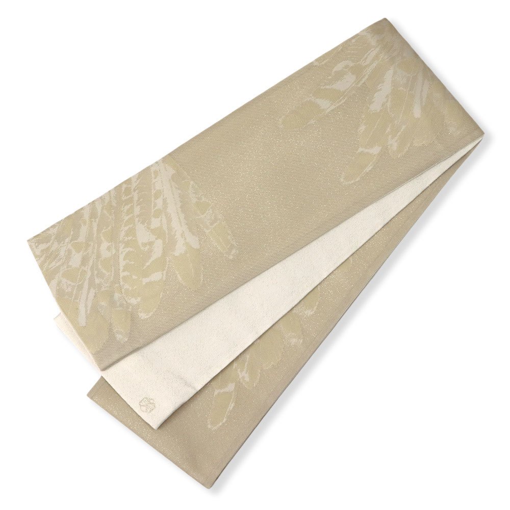 仕立て上がり紗半巾帯（羽根）【美術サロン】