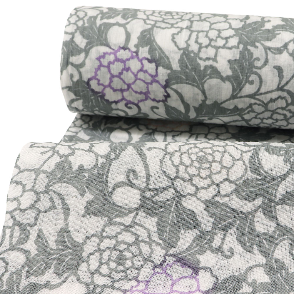 近江ちぢみ（牡丹唐草/手もみ加工）『衣草紙』