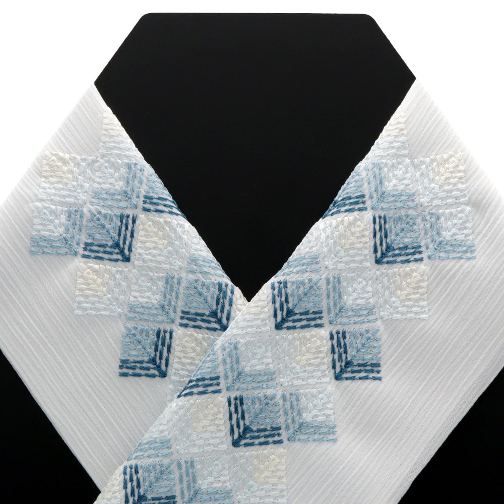 刺繍楊柳半衿（松笠）【いち利モールオリジナル】