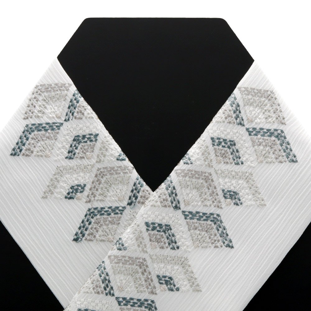 刺繍楊柳半衿(青海波)【いち利モールオリジナル】