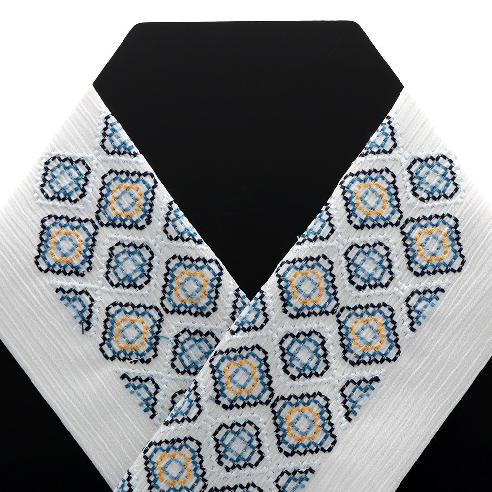 刺繍楊柳半衿(柿の花)【いち利モールオリジナル】