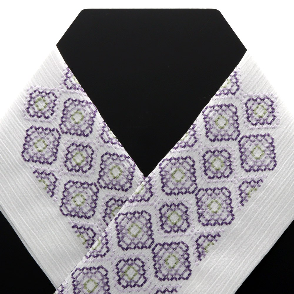 刺繍楊柳半衿（柿の花）【いち利モールオリジナル】