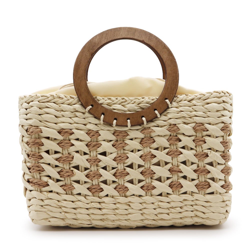 リングハンドル和紙かごバッグ