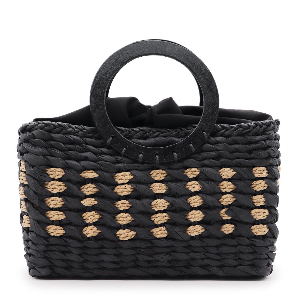 リングハンドル和紙かごバッグ