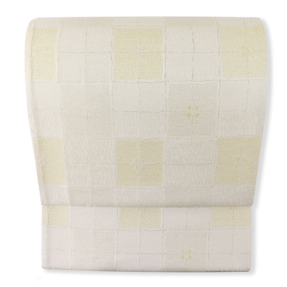 西陣袋帯(市松格子)【木原織物】