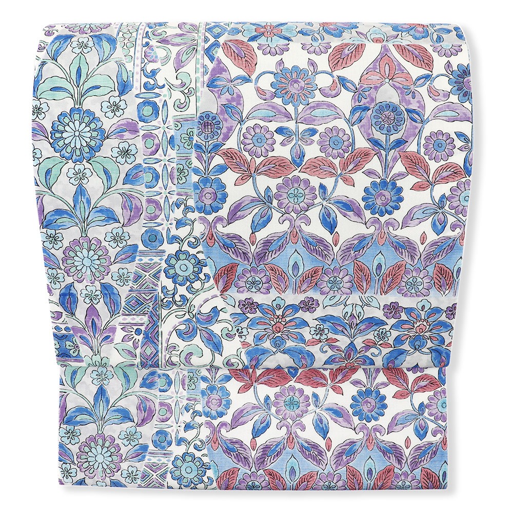 夏牛首袋帯（幾何唐花）『牛首四季衣』【二代目 川村久太郎×白山工房】