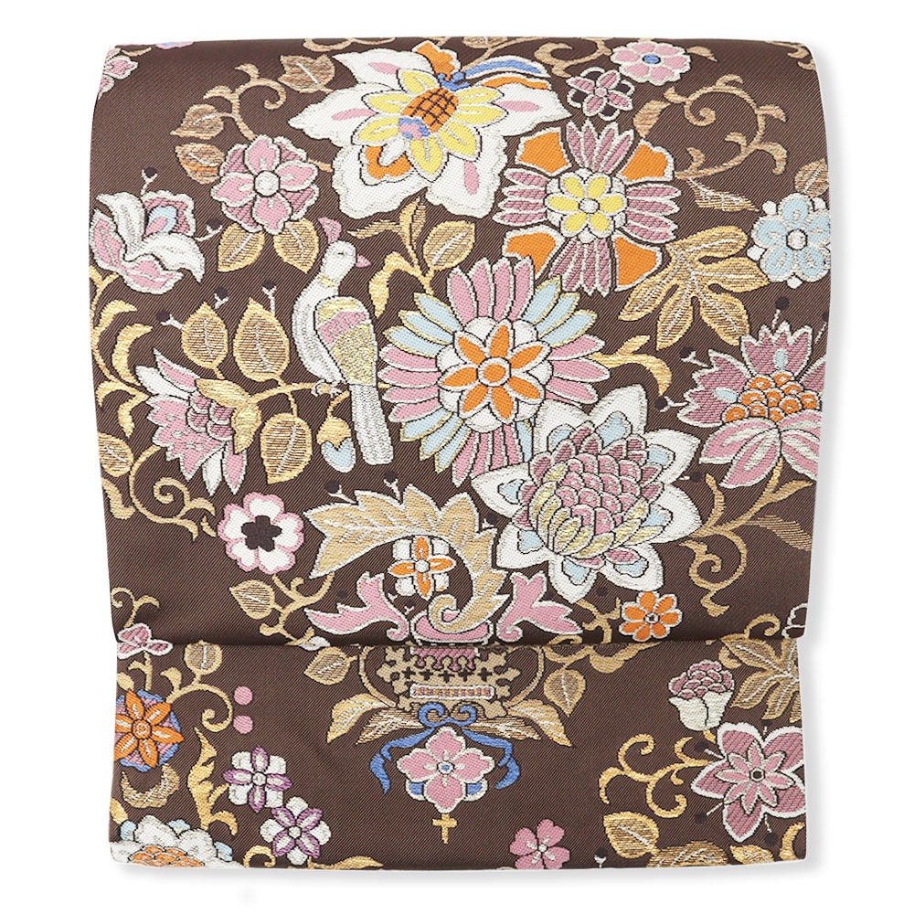 西陣袋帯『ベンガル草花更紗』【帯屋捨松】