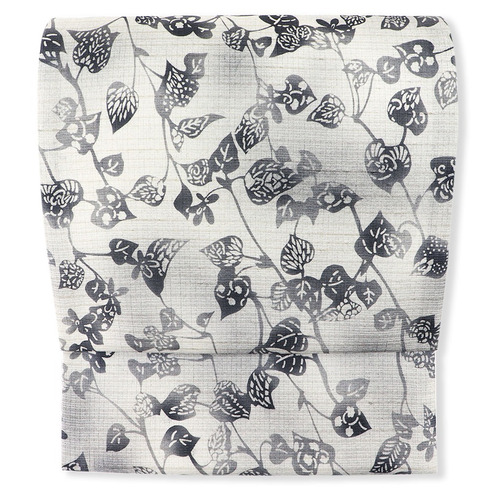 京紅型染め袋帯（唐草）