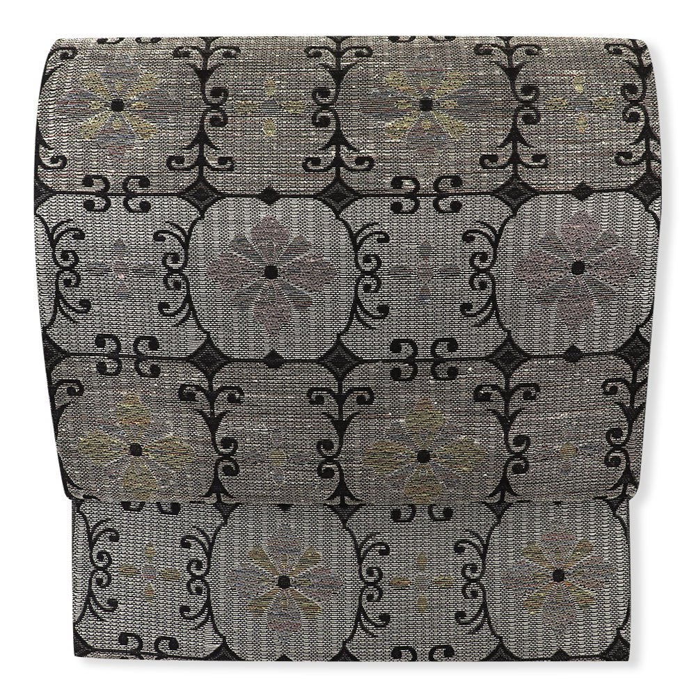 西陣九寸名古屋帯(花格子)【加島織物】