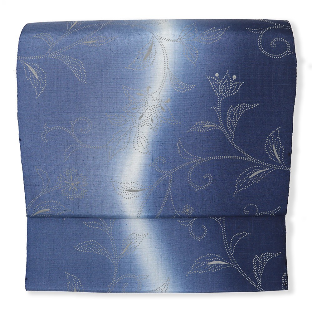 京印伝九寸名古屋帯(アタカス地/唐花)