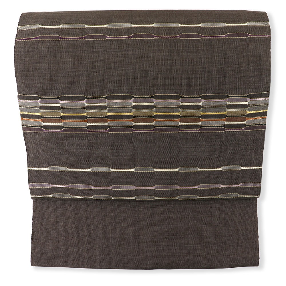 草木染め九寸名古屋帯（吉野間道）【藤山千春】