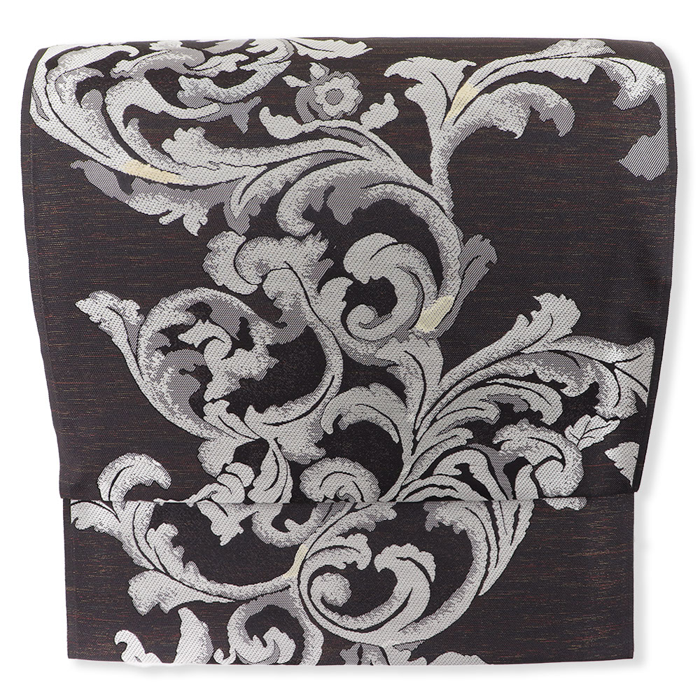 西陣九寸名古屋帯(アカンサス)『RoyalSilk』【織華佐竹】