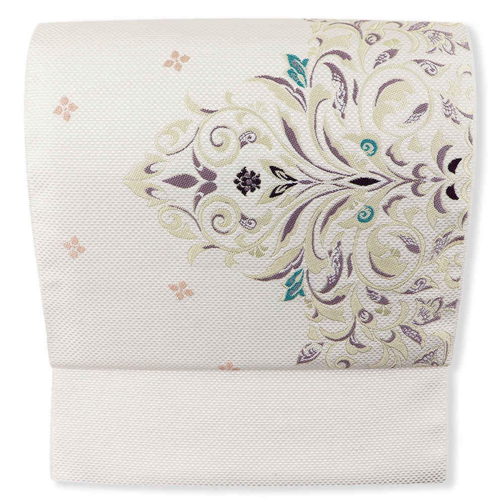 西陣九寸名古屋帯(菱取アラベスク)【辻梅機業店】