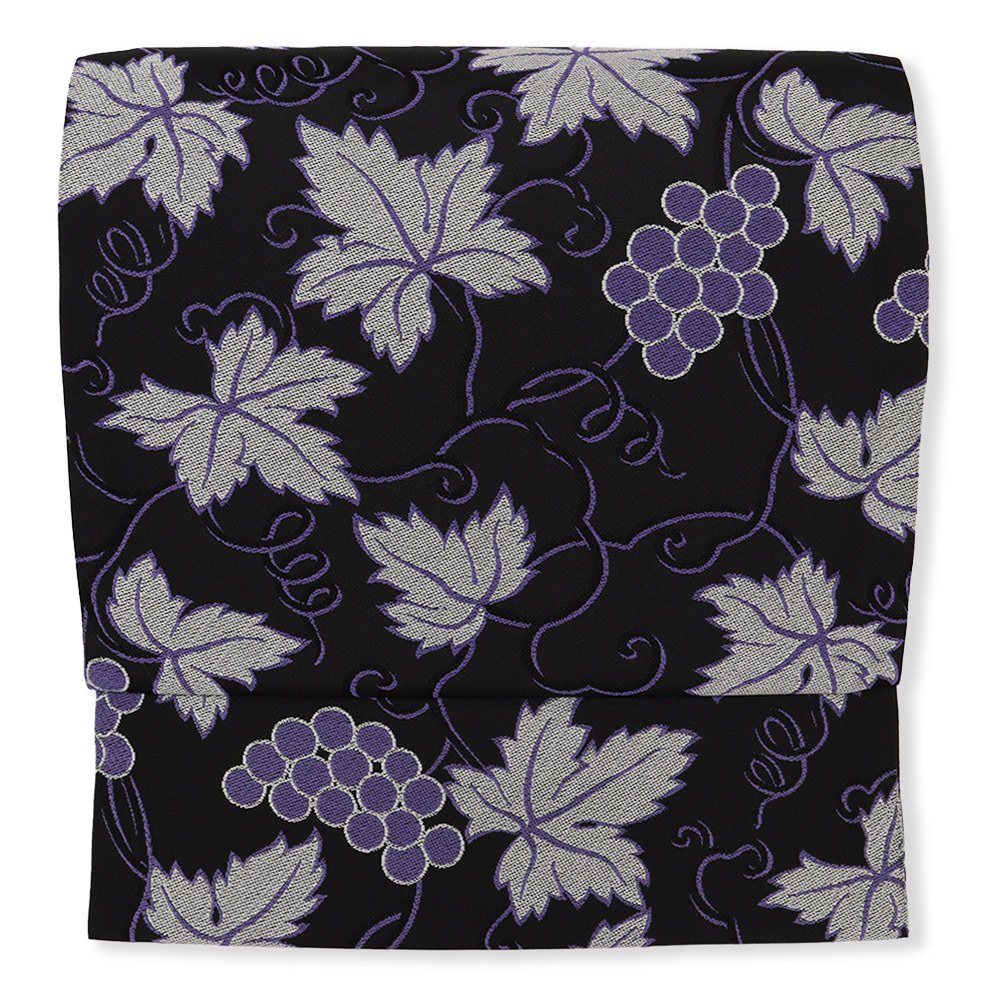 西陣御召地九寸名古屋帯(葡萄唐草)