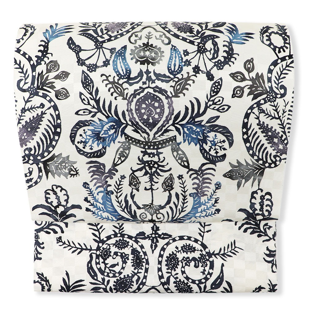 江戸紅型九寸名古屋帯（アラベスク）