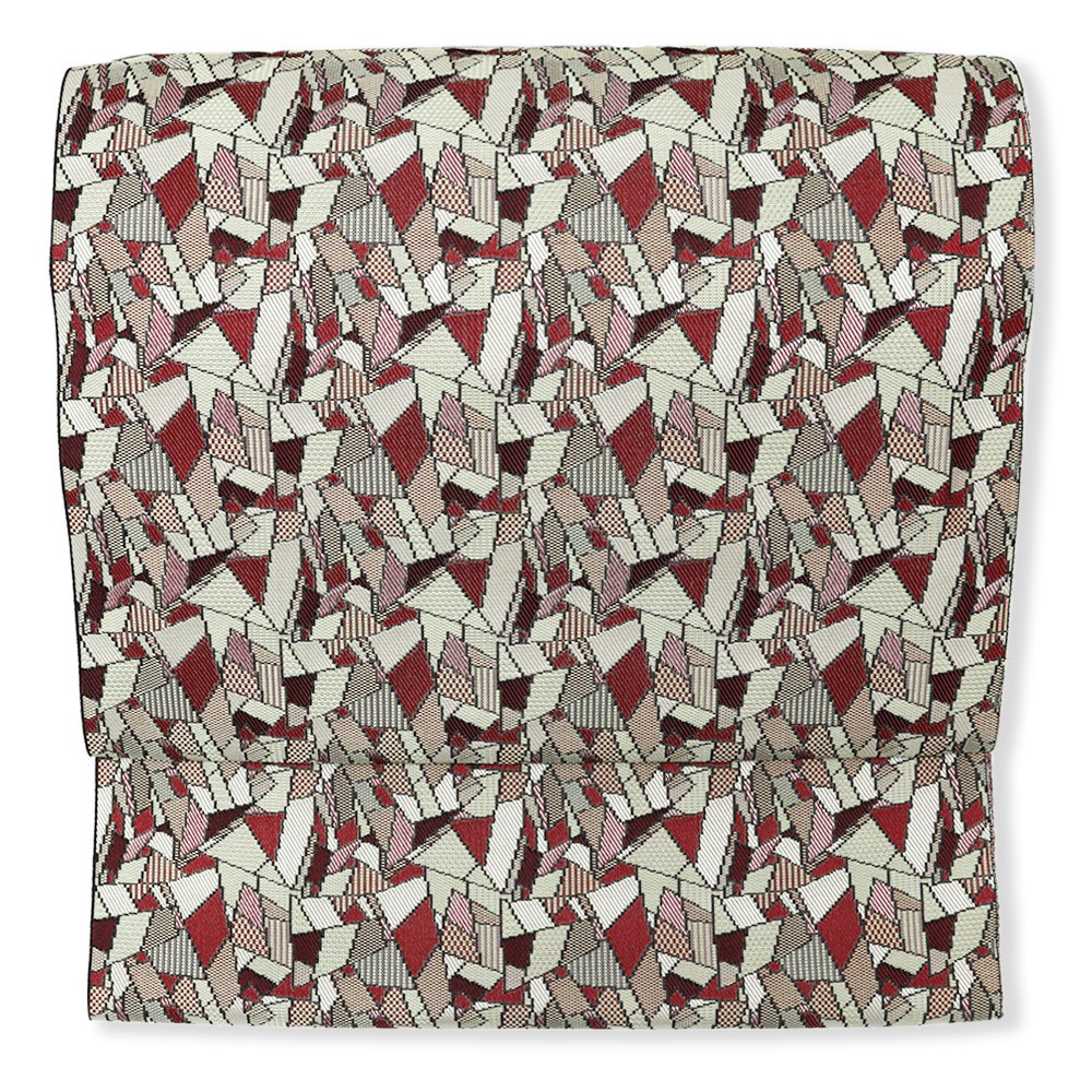 九寸名古屋帯（経錦/モザイク）『Silkroad Story』【織工房鼎】