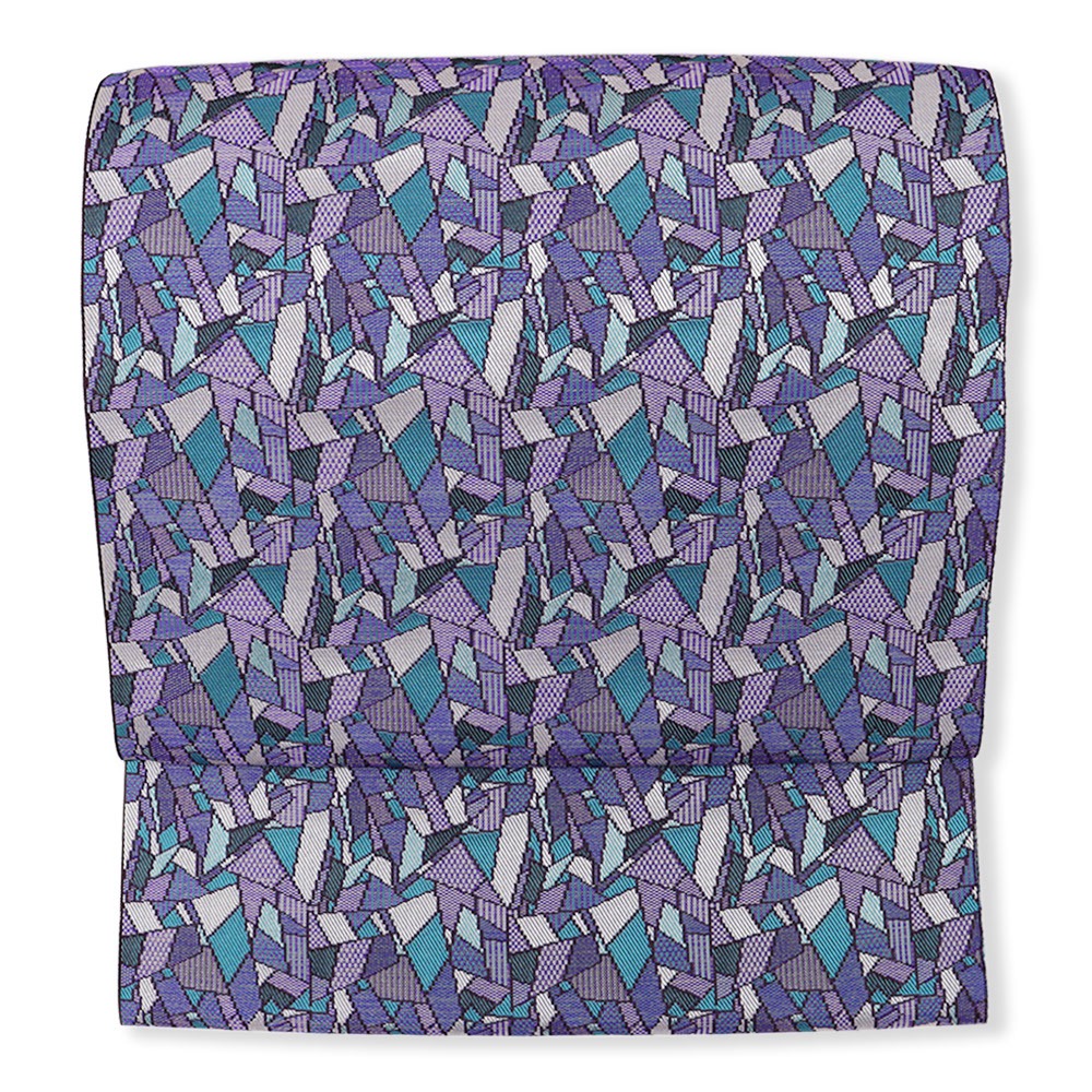 九寸名古屋帯（経錦/モザイク）『Silkroad Story』【織工房鼎】