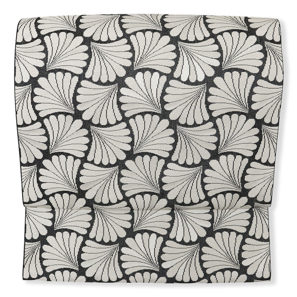 九寸名古屋帯（経錦/シェル）『Silkroad Story』【織工房鼎】