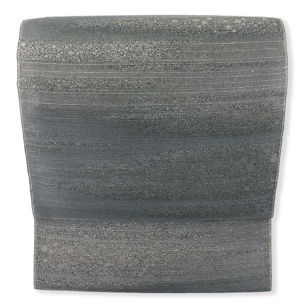 西陣九寸名古屋帯（幾何横段）【大光織物】