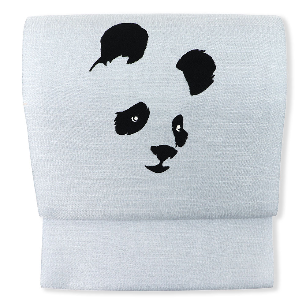 ベトナム刺繍九寸名古屋帯（パンダ）