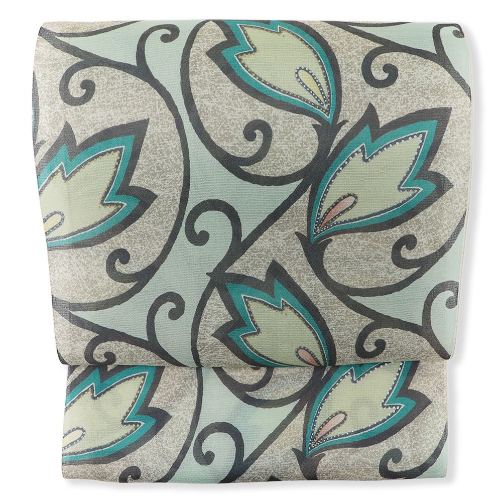 染め夏九寸名古屋帯（唐草）