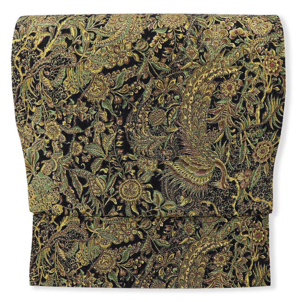 江戸更紗九寸名古屋帯（鳳凰）『江戸古代更紗』【三代目更勝】