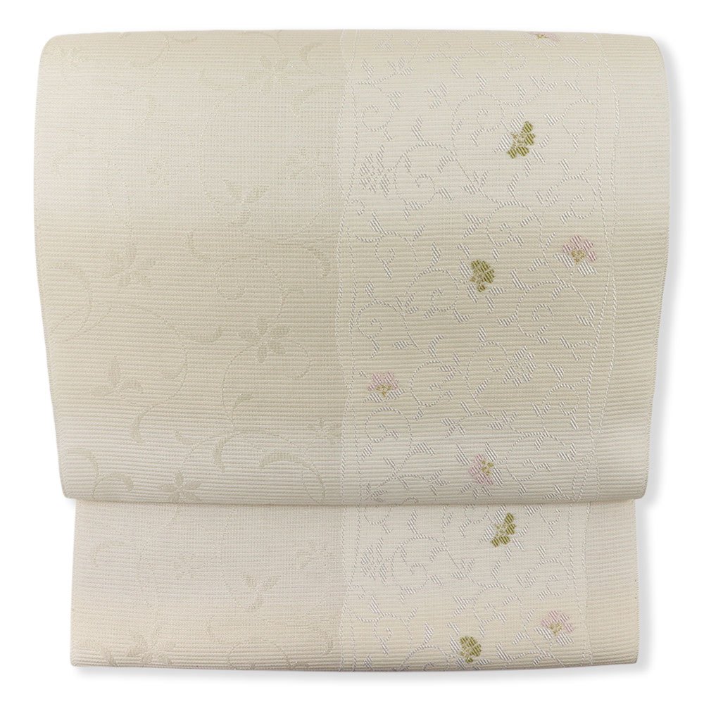 西陣夏九寸名古屋帯（立涌唐花）