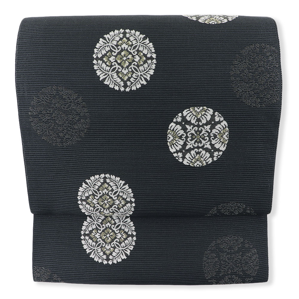 西陣夏九寸名古屋帯（華丸紋）