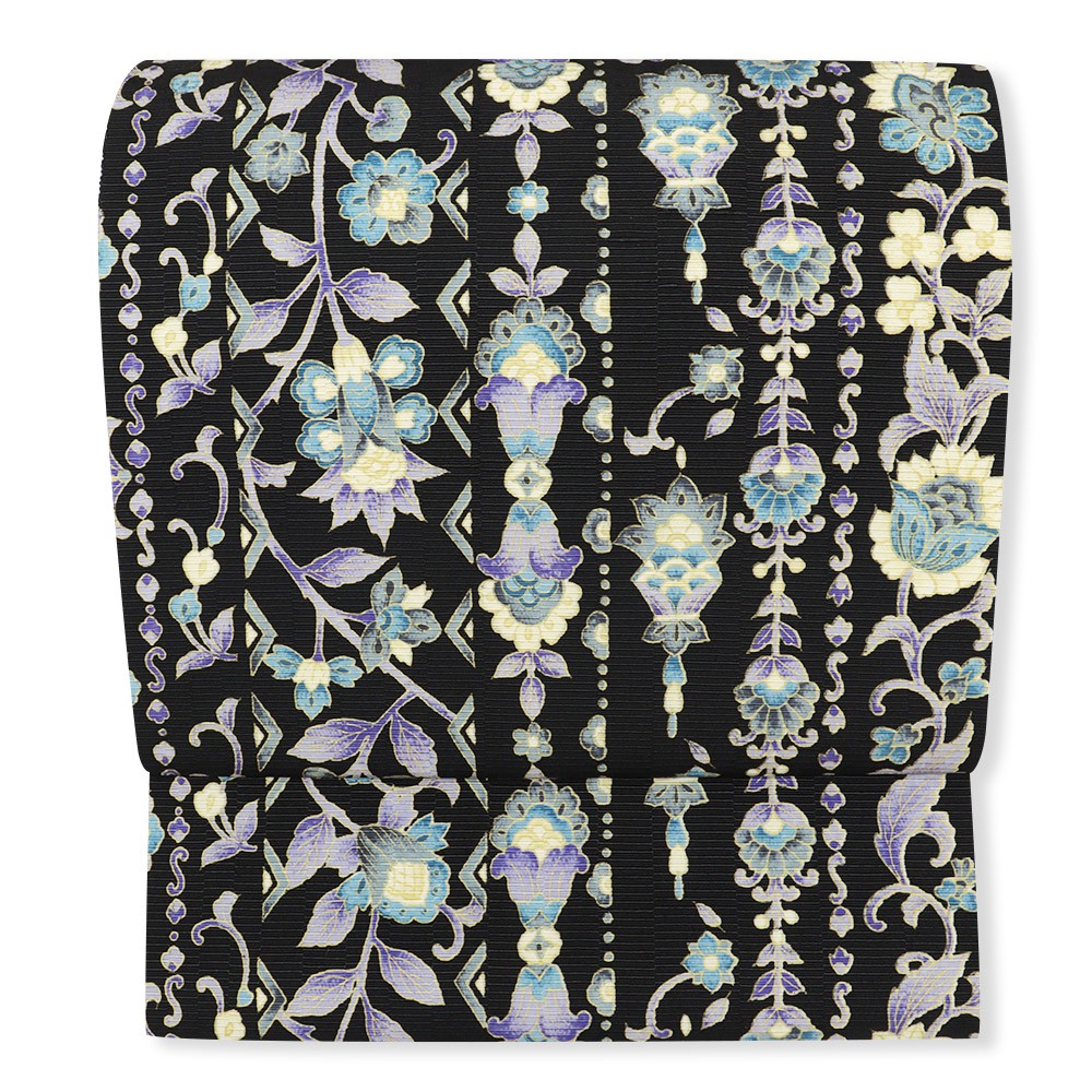 牛首八寸名古屋帯(更紗間道)【白山工房×岡重】