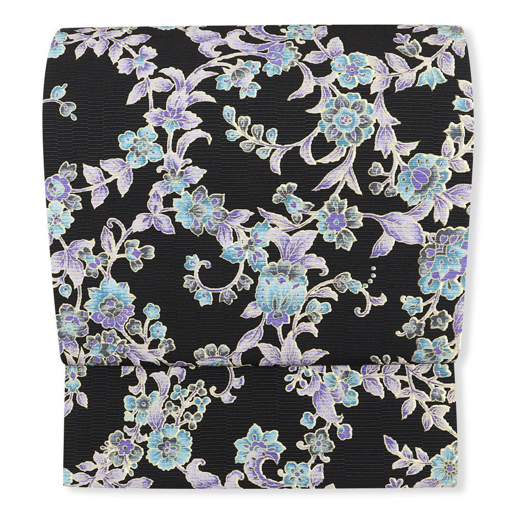 牛首八寸名古屋帯（花冠）【白山工房×岡重】