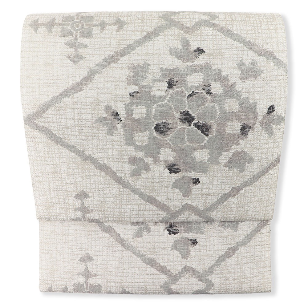 八寸名古屋帯(紬糸/菱段文)